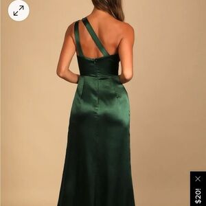 On the Guest List Emerald Green Satin One-Shoulder Maxi Dress
Lulus